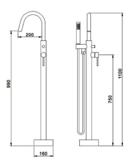 FY084-F Bathtub Faucet